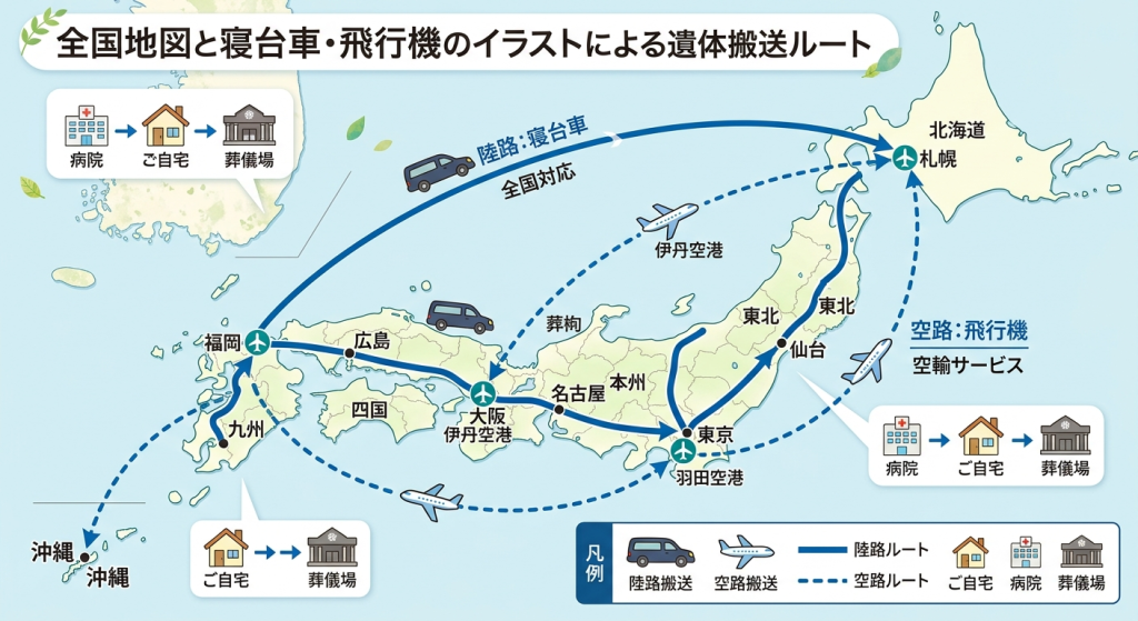 遺体搬送 全国対応