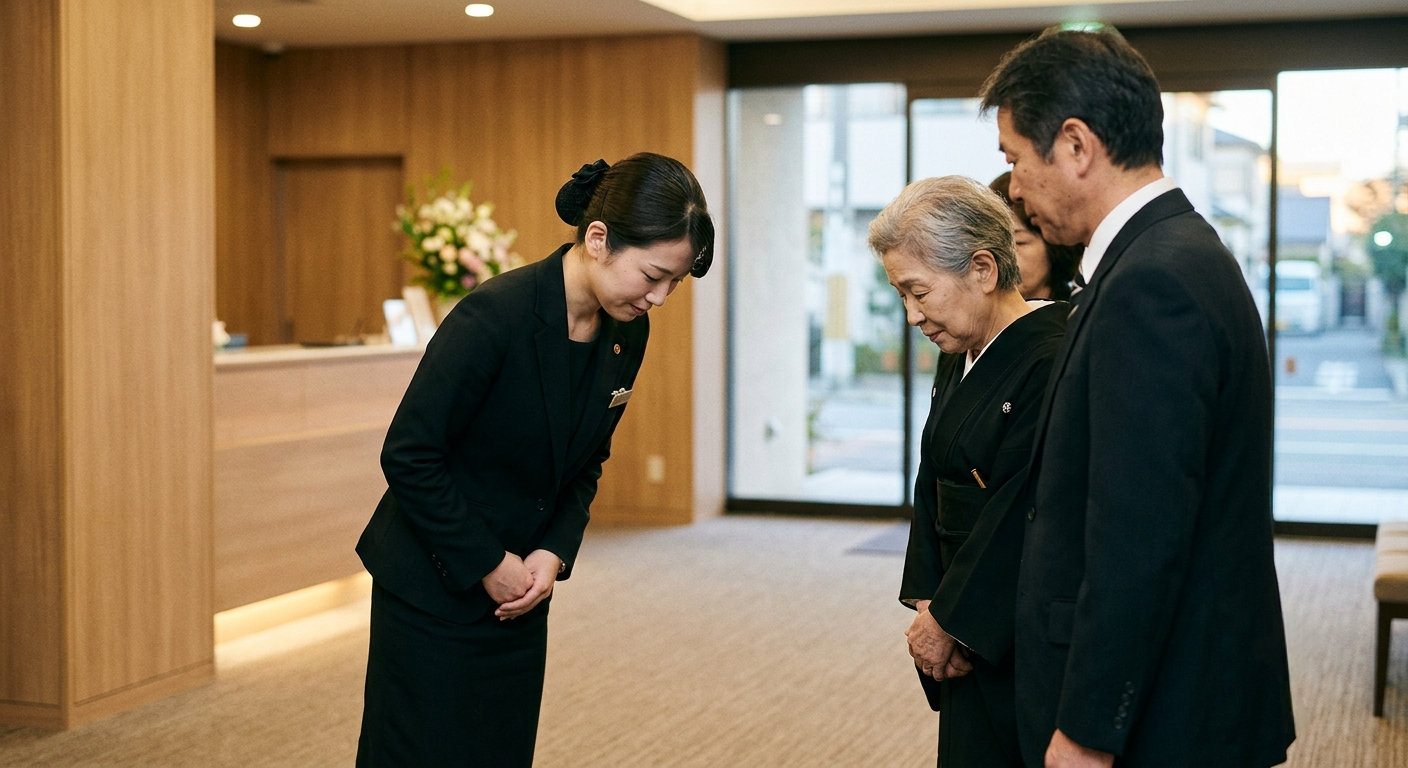 遺族に寄り添うスタッフ